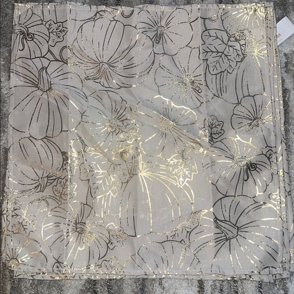 Gold and Gray Floral Fabric - Picture 1 of 4